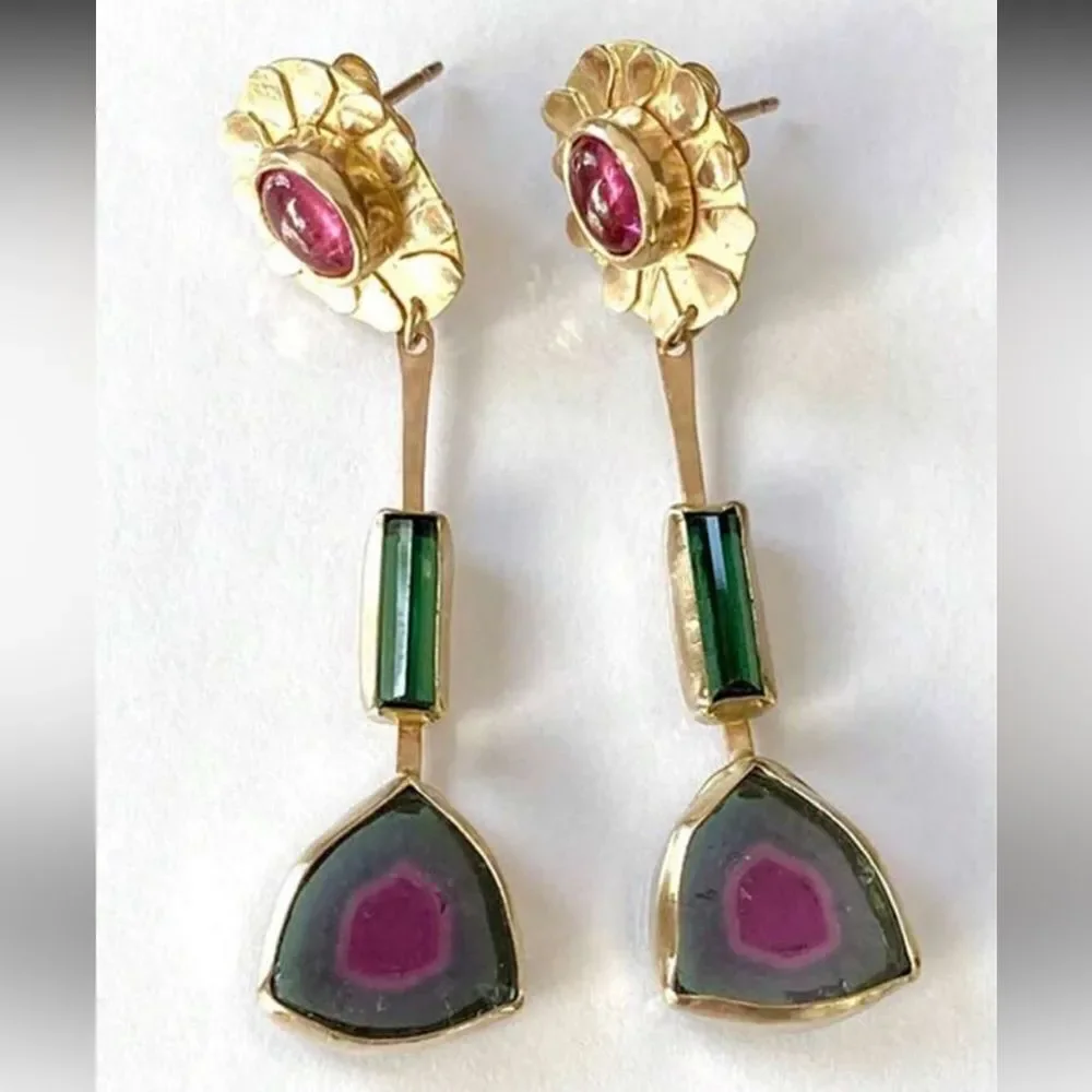 Pink Drop Earrings A1264